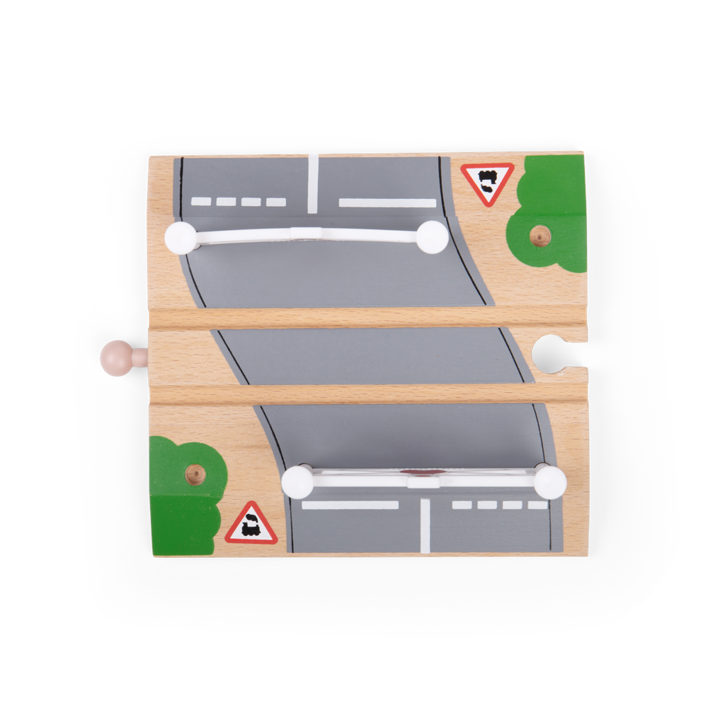 Bigjigs Rail Wooden Level Crossing Railway Accessory for Kids
