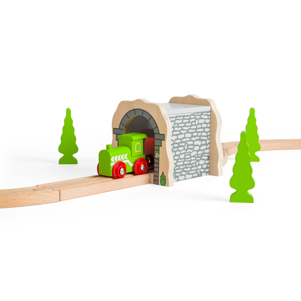 Bigjigs Rail Grey Stone Tunnel Wooden Train Set Accessory