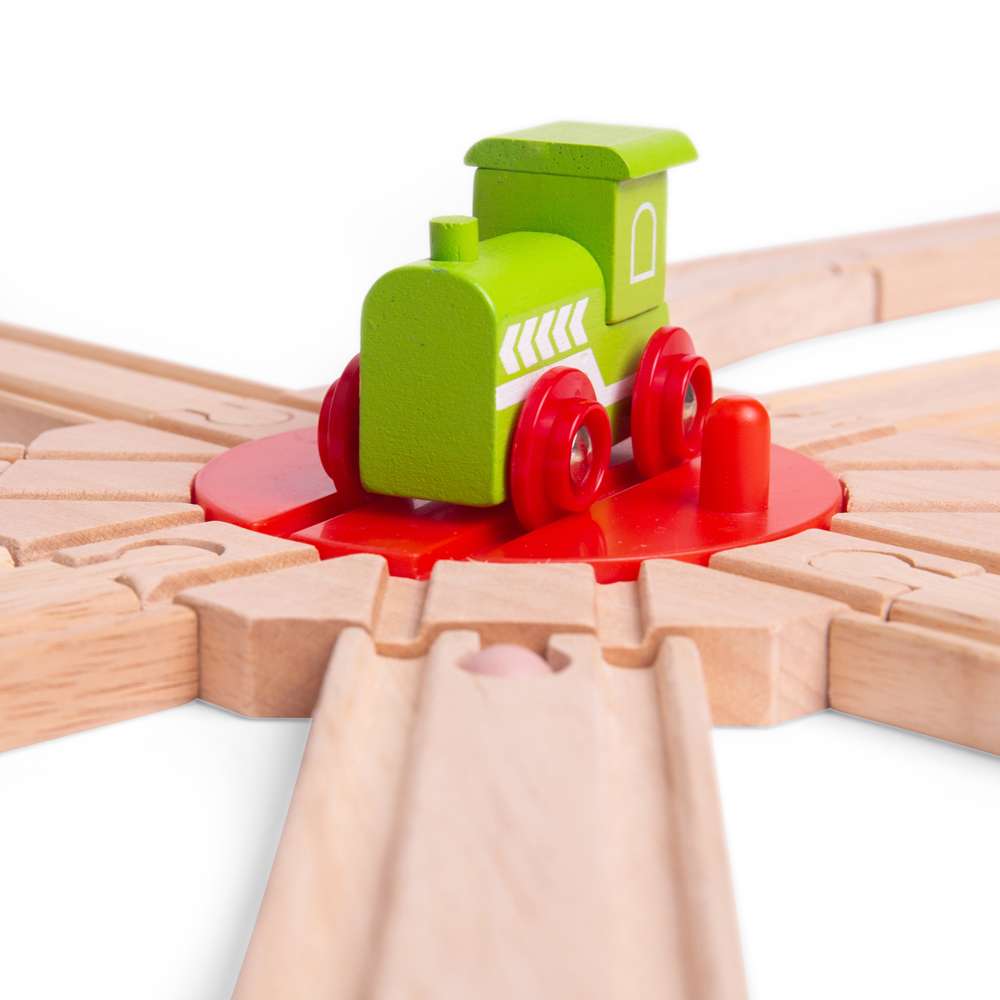Bigjigs Rail 8 Way Turntable Wooden Railway Expansion Pack Accessories