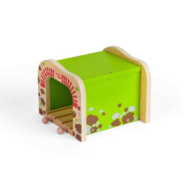Bigjigs Rail Double Tunnel Wooden Train Set Accessory Compatible with Major Brands