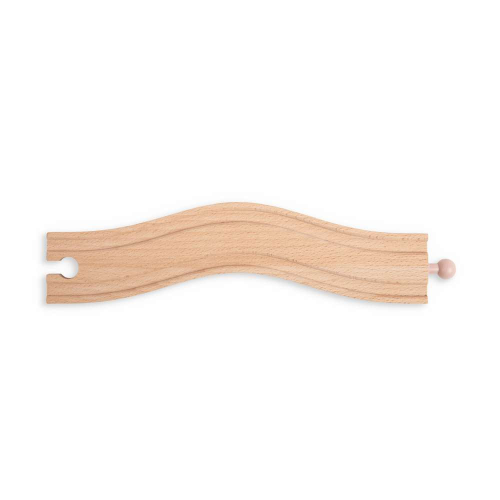 Bigjigs Rail Wooden Railway Expansion Pack Gentle Curve Track Pieces Pack of 2