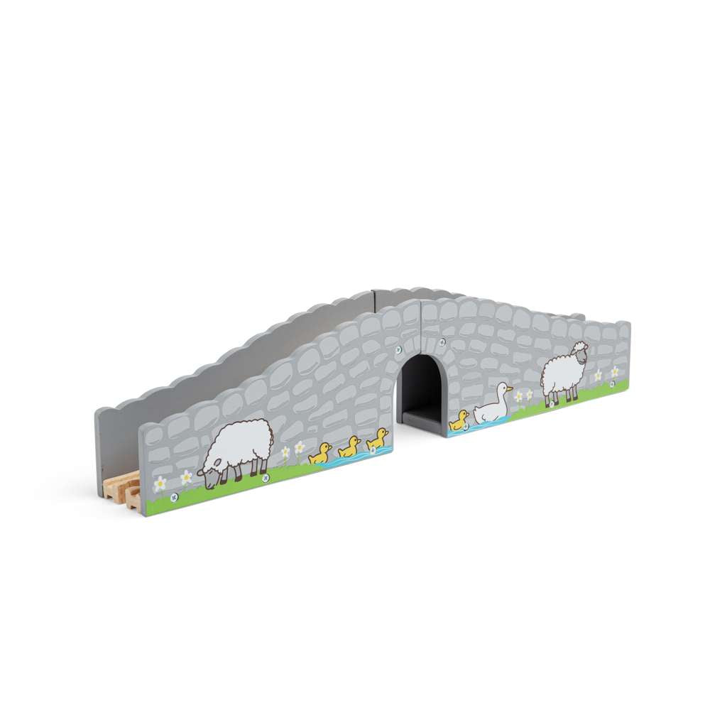 Bigjigs Rail Wooden Farm Bridge Accessory for Toy Train Sets 2 Pieces