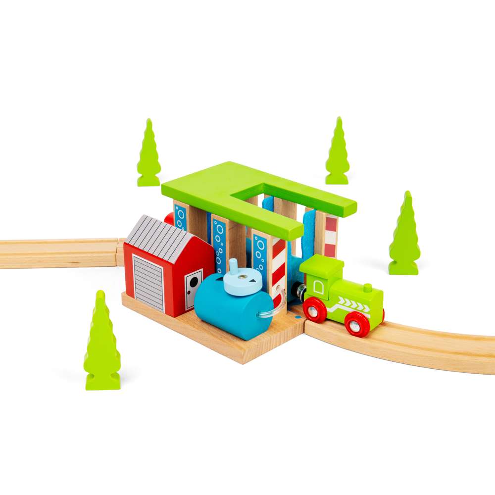 Bigjigs Rail Wooden Train Washer Accessory for Wooden Railway Sets