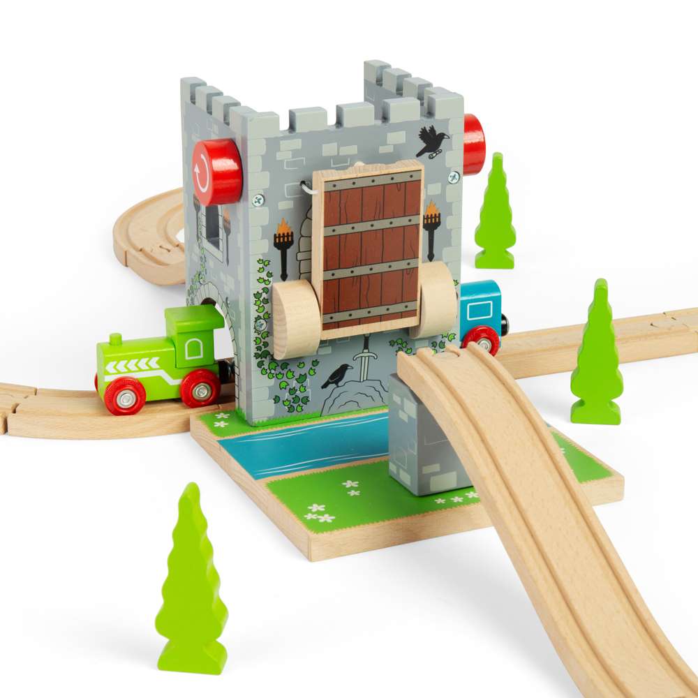 Bigjigs Rail Wooden Drawbridge Train Set Accessory for Kids 3 Years Plus