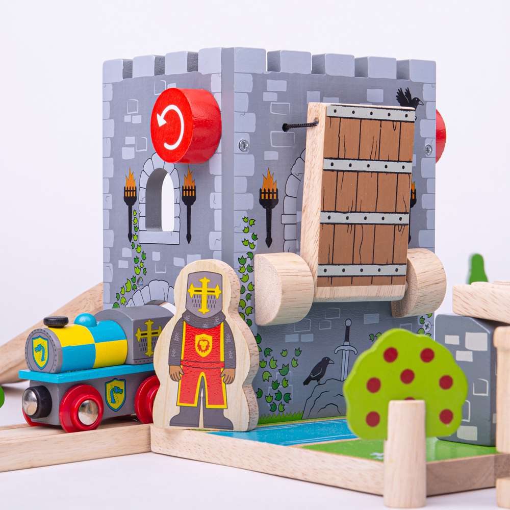 Bigjigs Rail Wooden Drawbridge Train Set Accessory for Kids 3 Years Plus