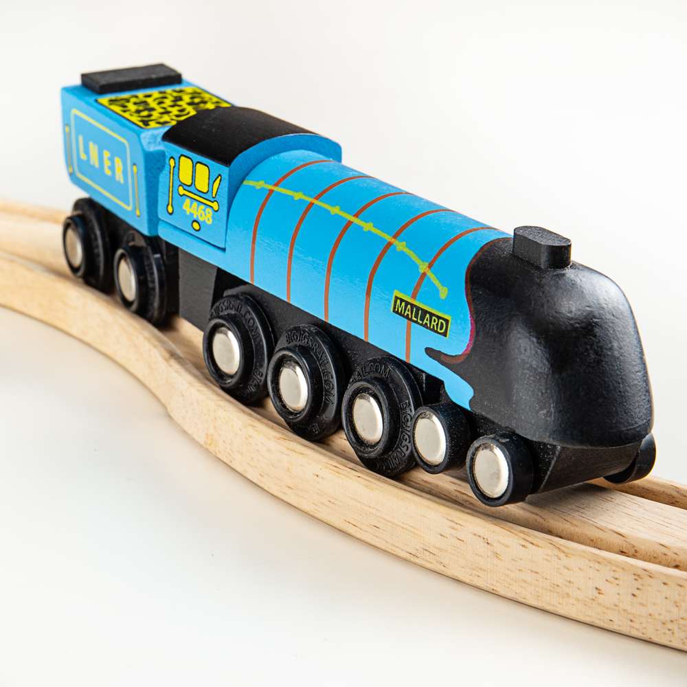 Bigjigs Rail Heritage Collection Mallard Wooden Train Engine Locomotive Toy