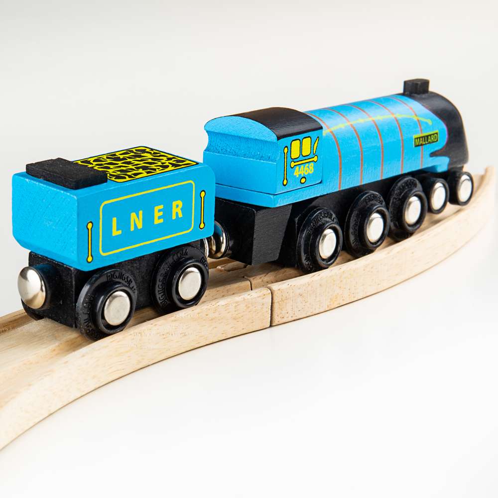 Bigjigs Rail Heritage Collection Mallard Wooden Train Engine Locomotive Toy