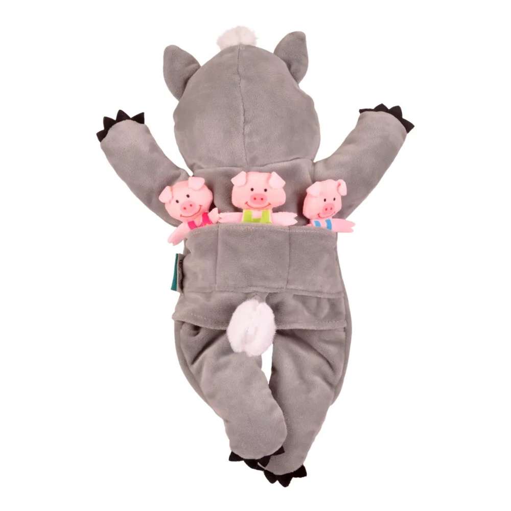 Big Bad Wolf With 3 Little Pigs Hand Puppet