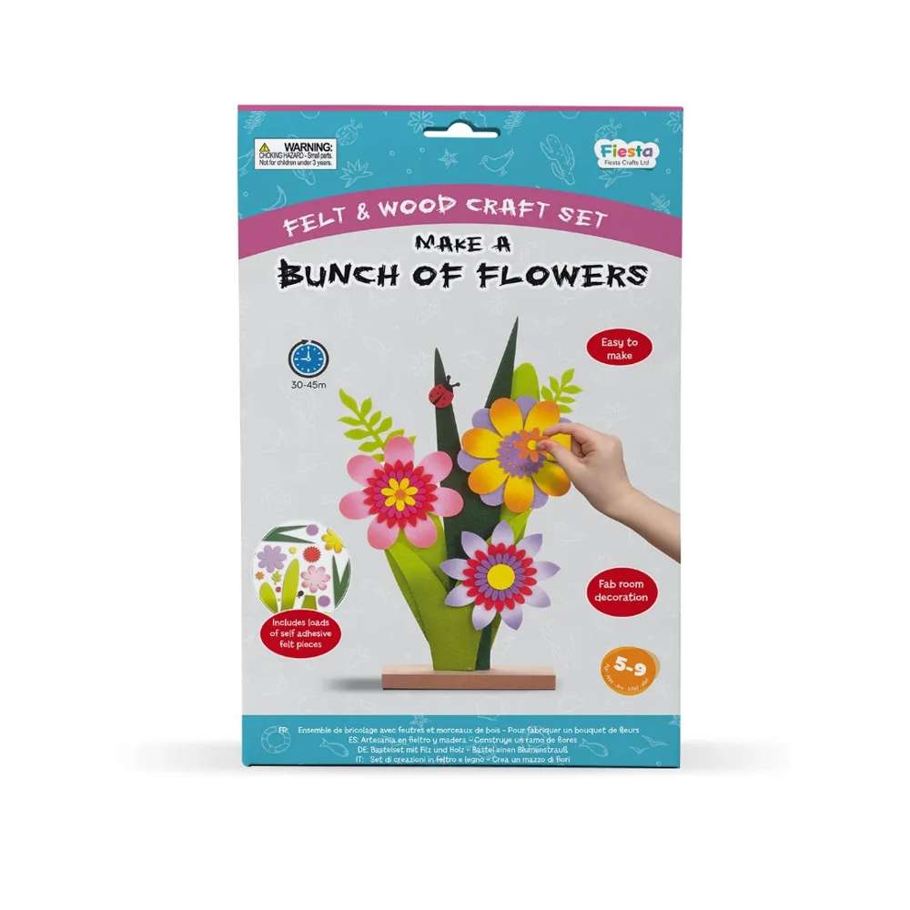 Wood & Felt Craft Kit - Make a Bunch of Flowers