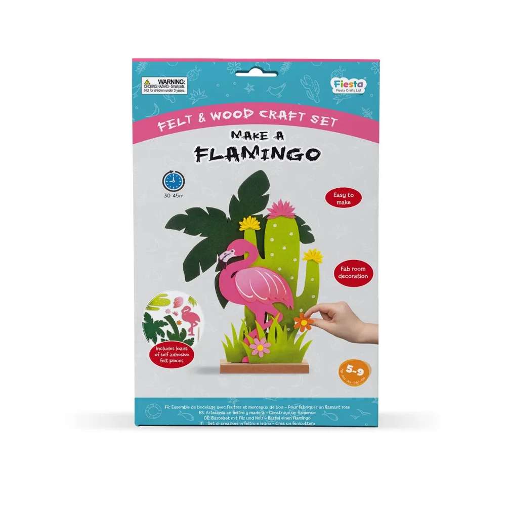 Wood & Felt Craft Kit - Make a Flamingo