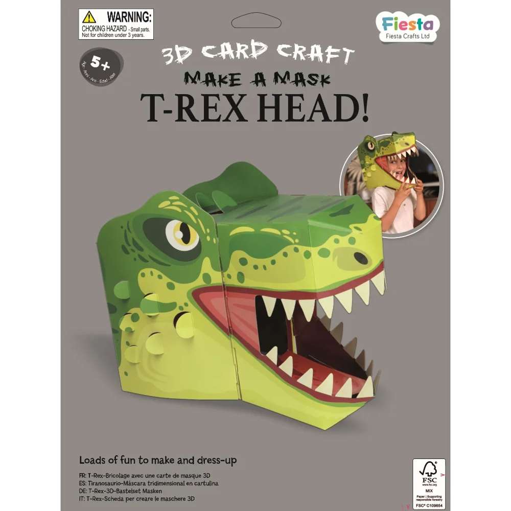 T-Rex 3D Mask Card Craft
