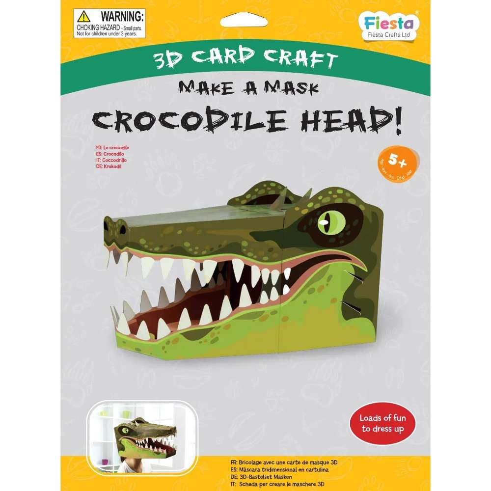 Crocodile 3D Mask Card Craft