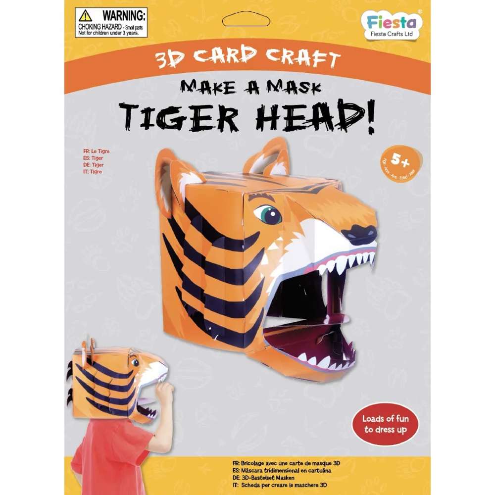 Tiger 3D Mask Card Craft