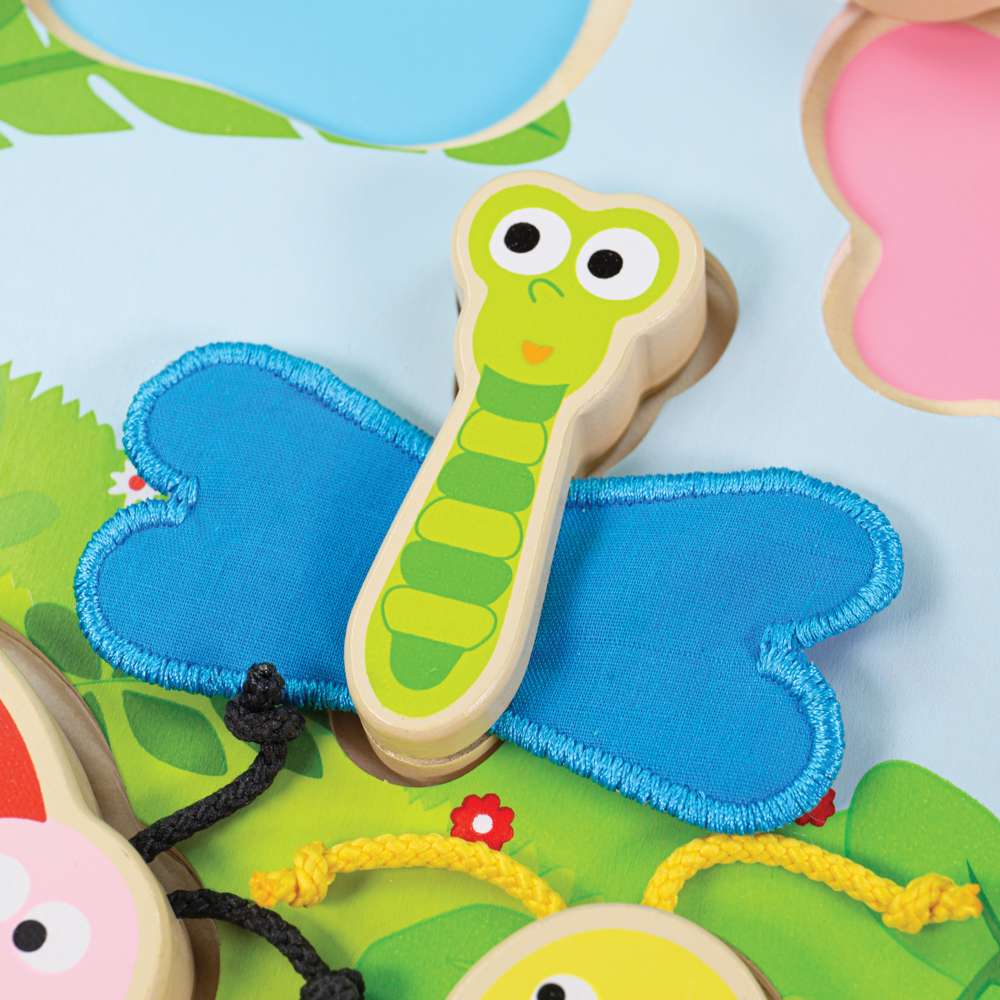 Tidlo Touch and Feel Insect Puzzle Wooden Sensory Sorting Toy for Toddlers