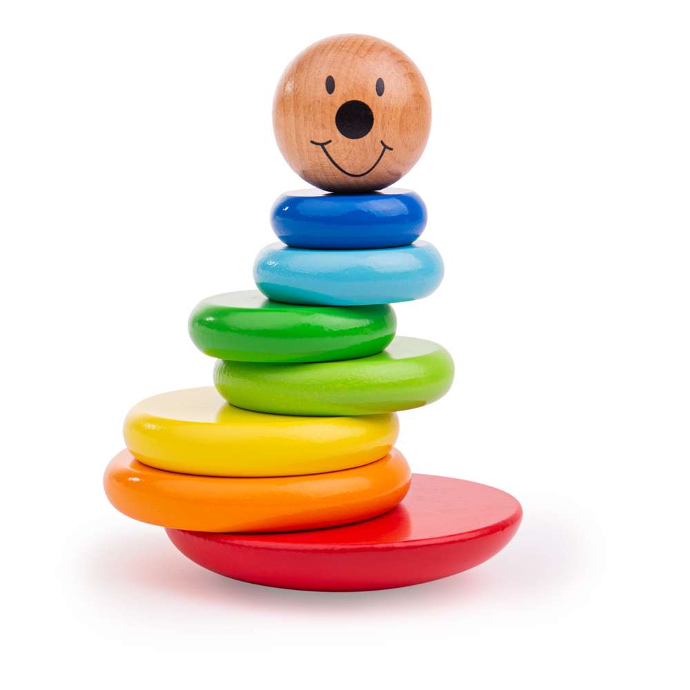 Tidlo Wooden Magnetic Stacking Toy Wobbling Character for Toddlers