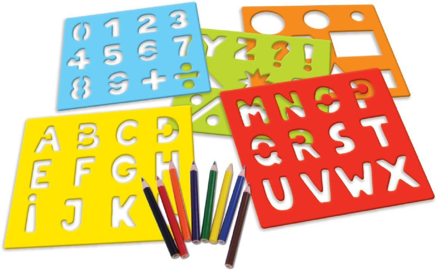 ABC & Numbers Wooden Stencils in a Suitcase