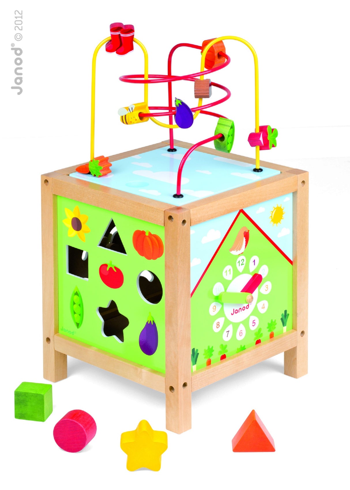 Janod Garden Themed Maxi Activity Cube