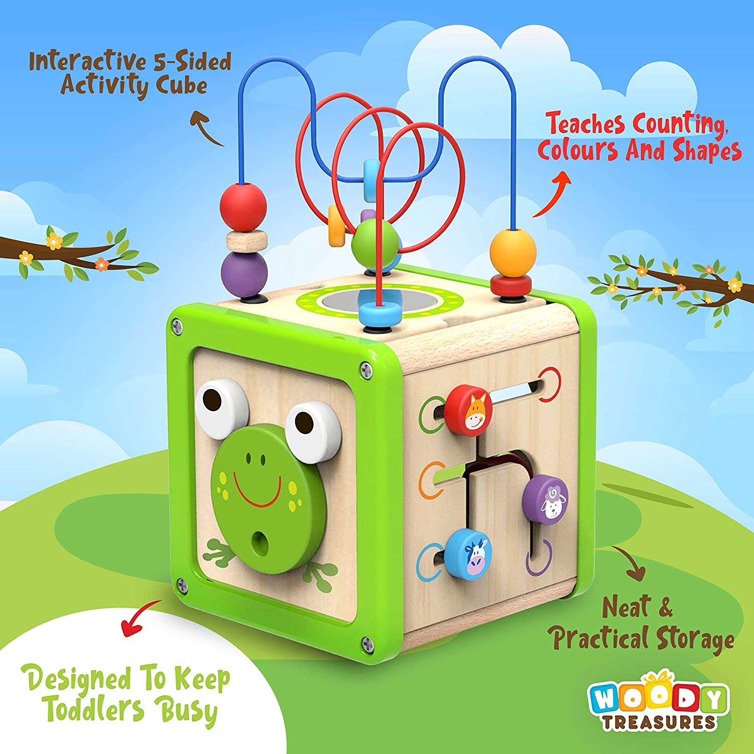 Woody Treasures Multi Activity Cube