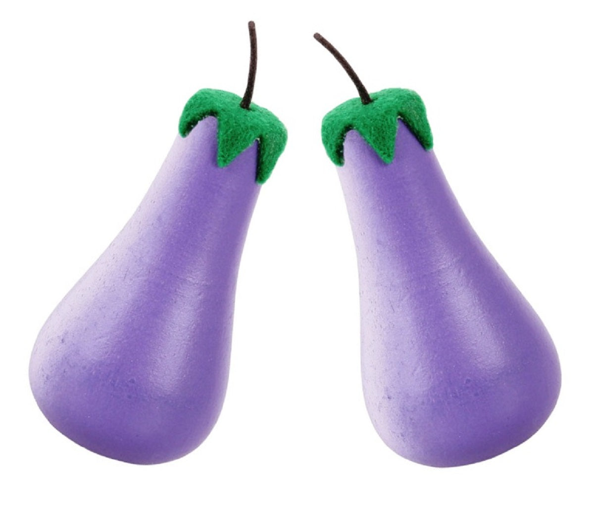 2 x Wooden Aubergines