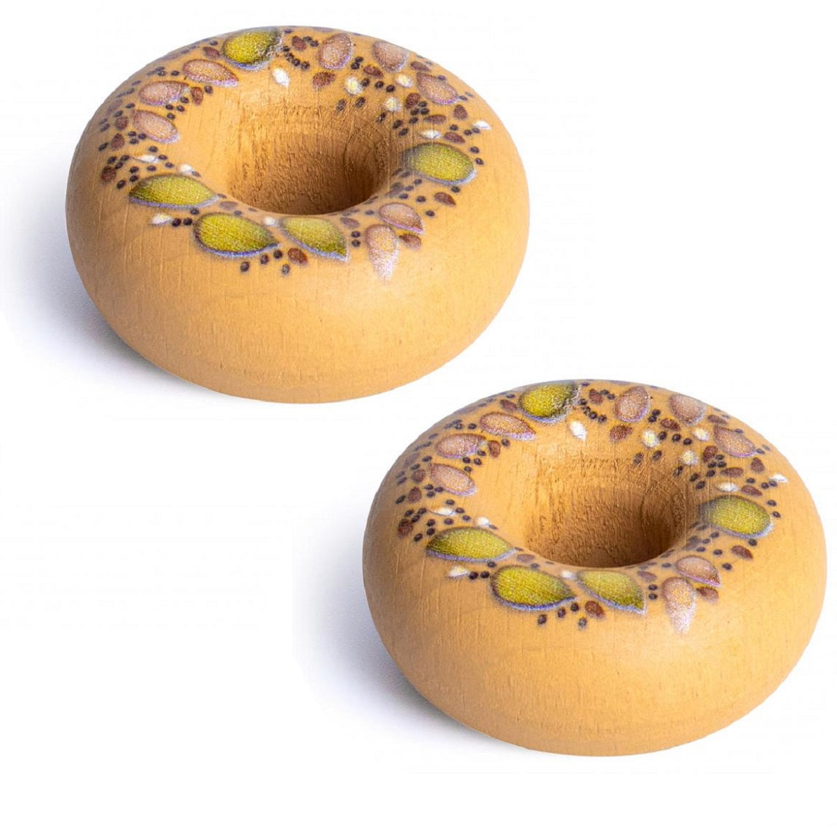 2 x Wooden Bagels