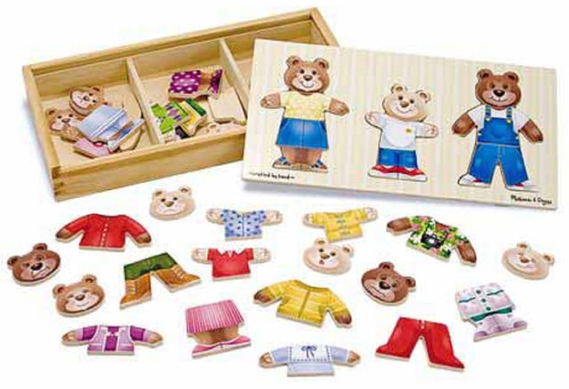 Dress Up Wooden Bear Family Puzzle