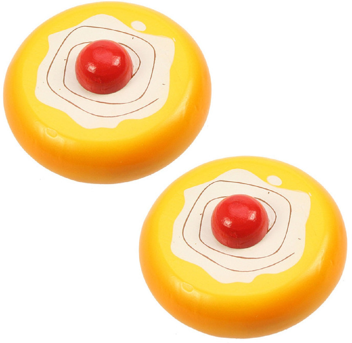 2 x Wooden Belgium Buns