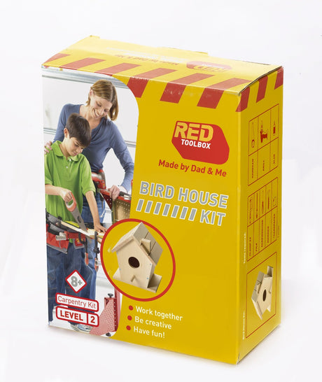 Red Toolbox Bird House Woodworking Project