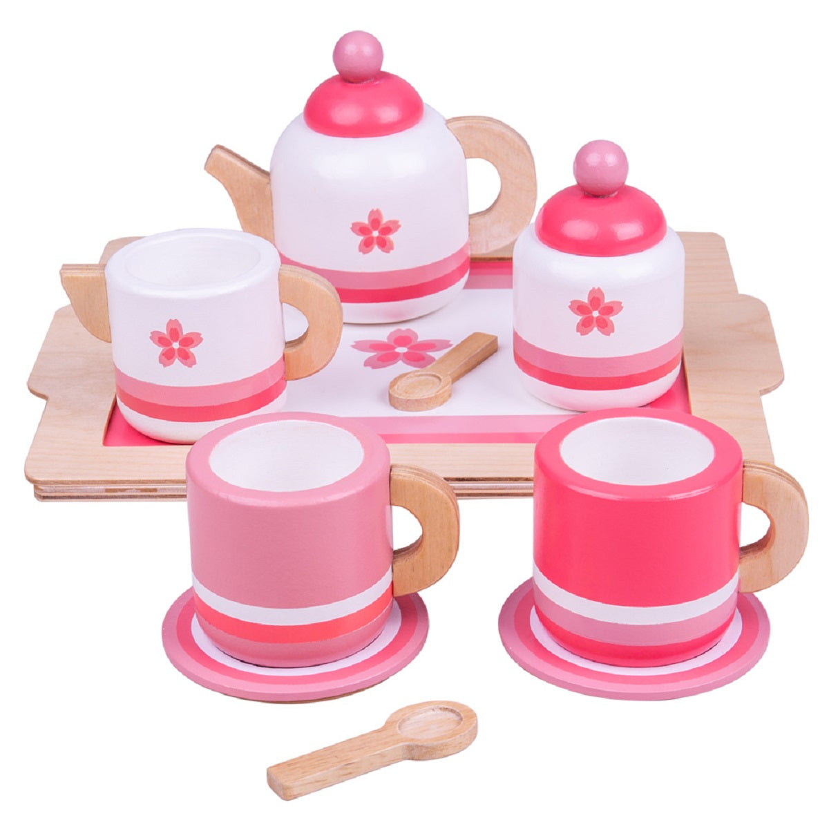 Pink Tea Set and Tray