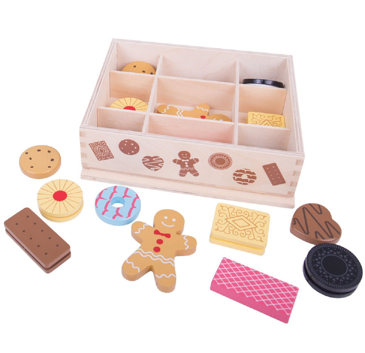 Crate of Wooden Biscuits