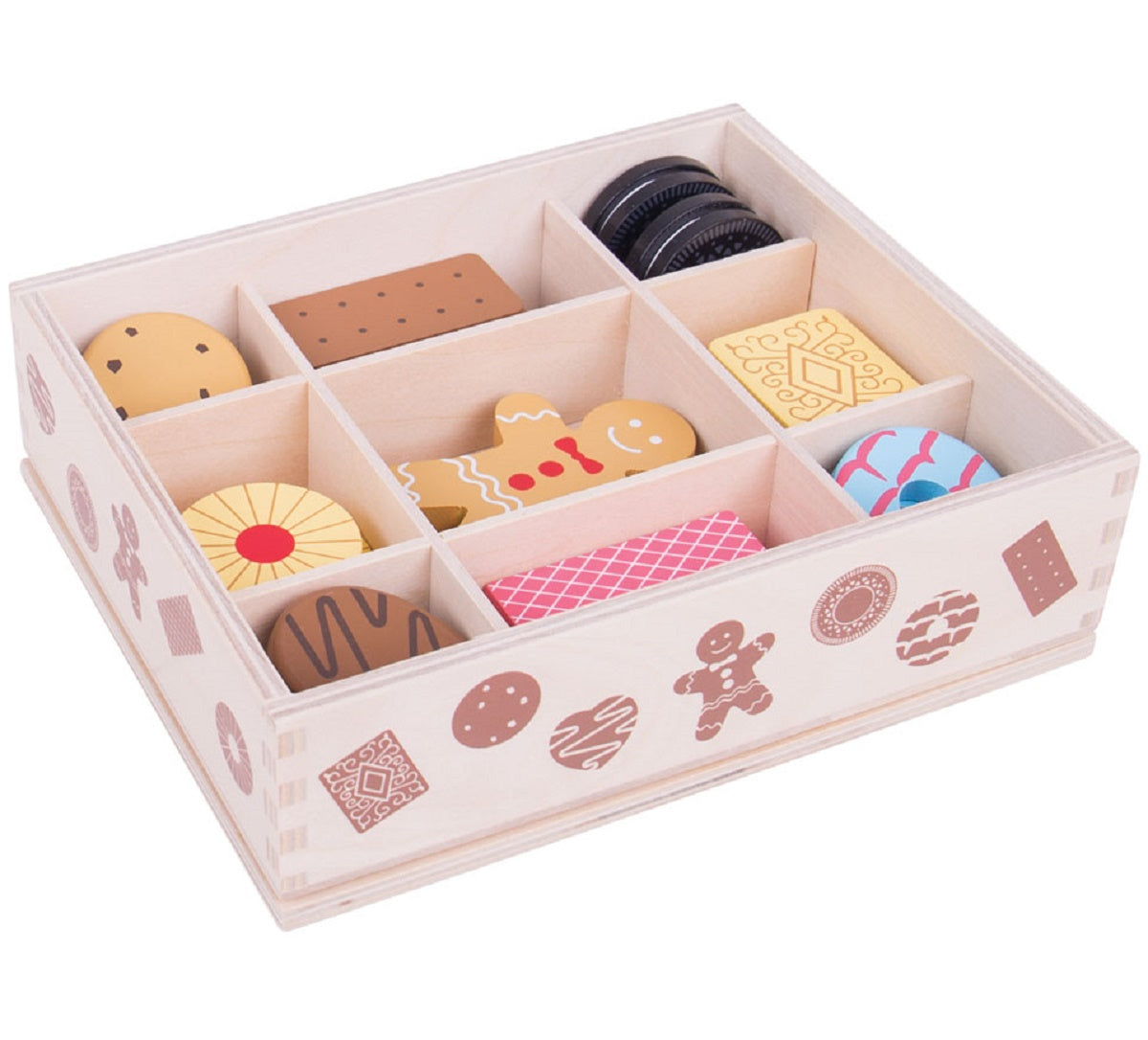 Crate of Wooden Biscuits