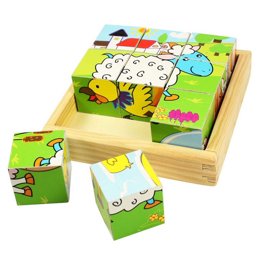 Big Size Animal Cube Puzzle Maze Toy Game Wood Magic Games Magnet For Children Adult Cube Puzzle Education Balance Magnetic Maze