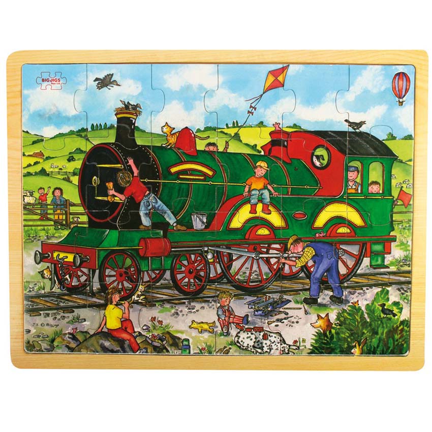 Tray Puzzle Train