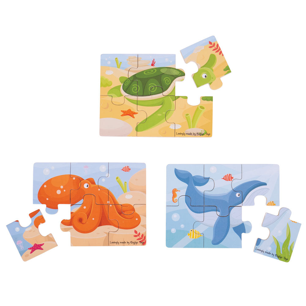 Sealife (6 Piece Puzzles) - 3 Puzzles