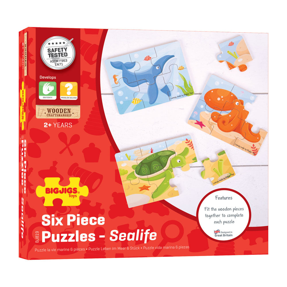 Sealife (6 Piece Puzzles) - 3 Puzzles