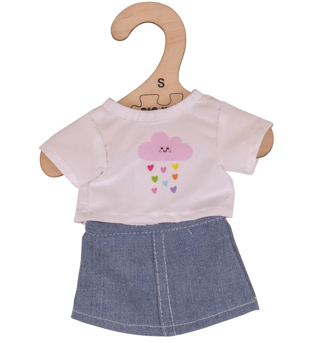 Denim Skirt and T-Shirt (for 28cm Doll)