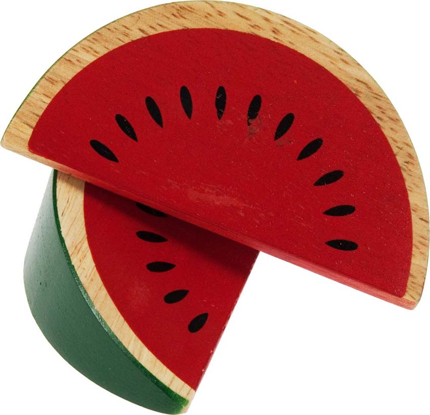 2 x Wooden Watermelon Wedges