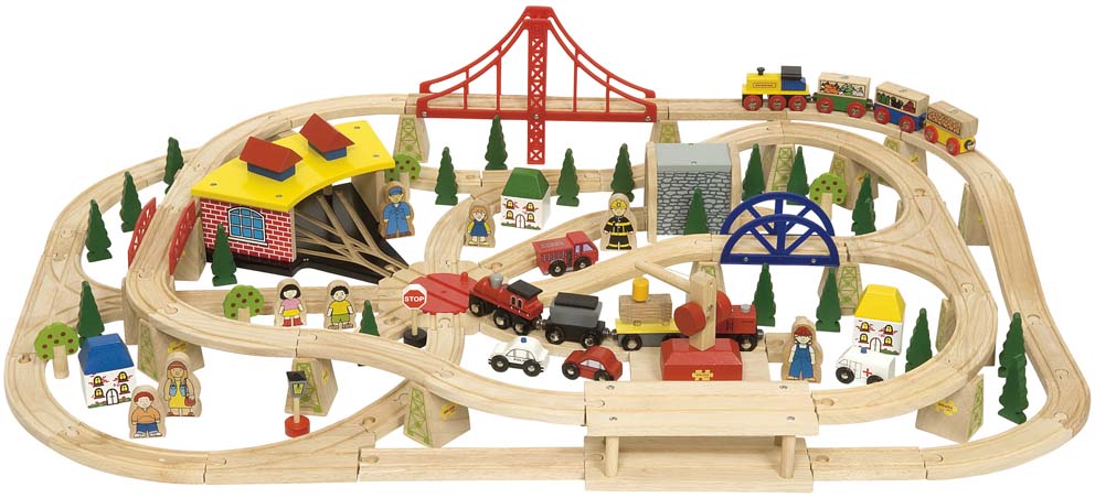 BigJigs Freight Train Set (130 pieces)