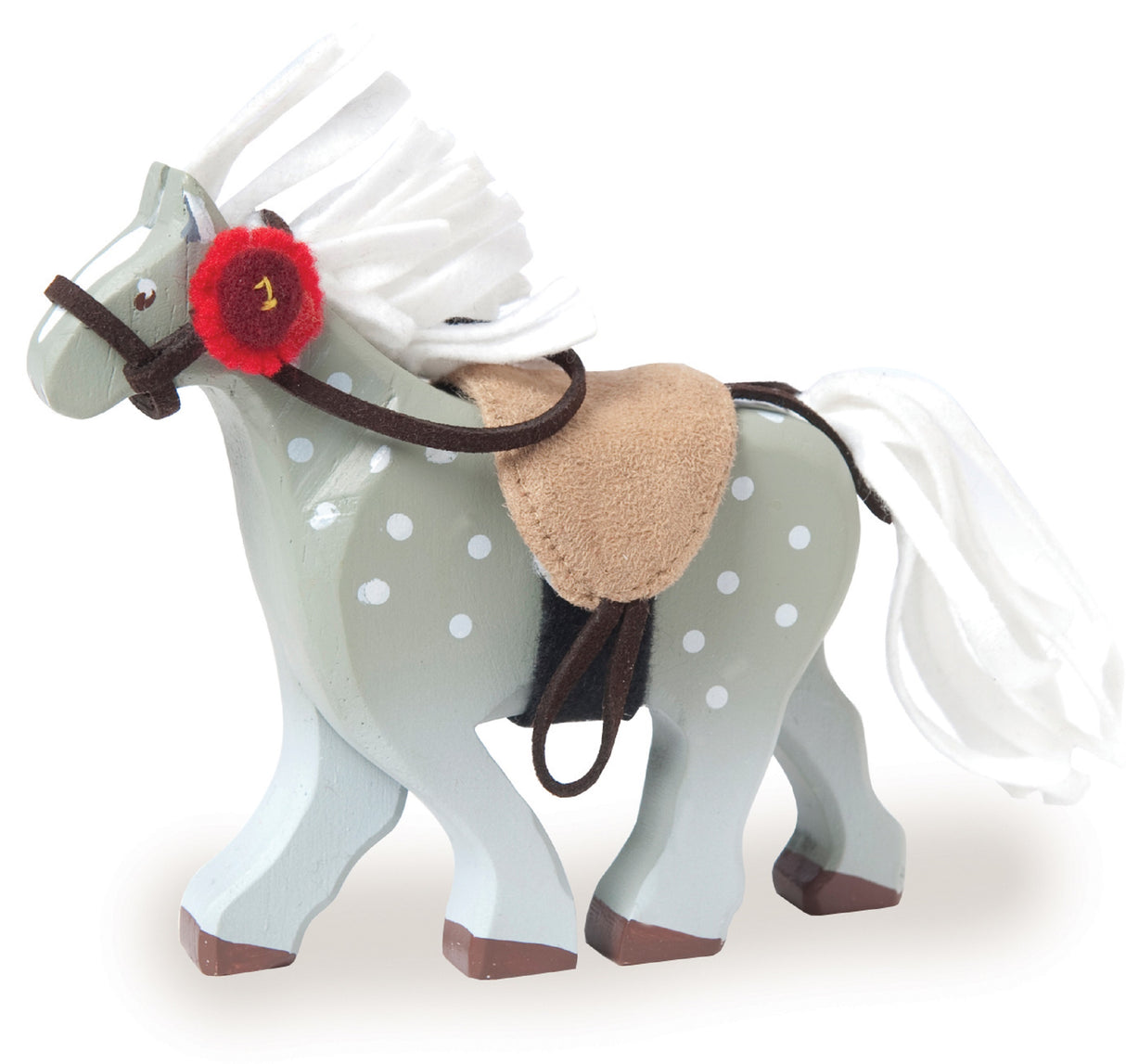Le Toy Van Grey Horse with Saddle Budkin
