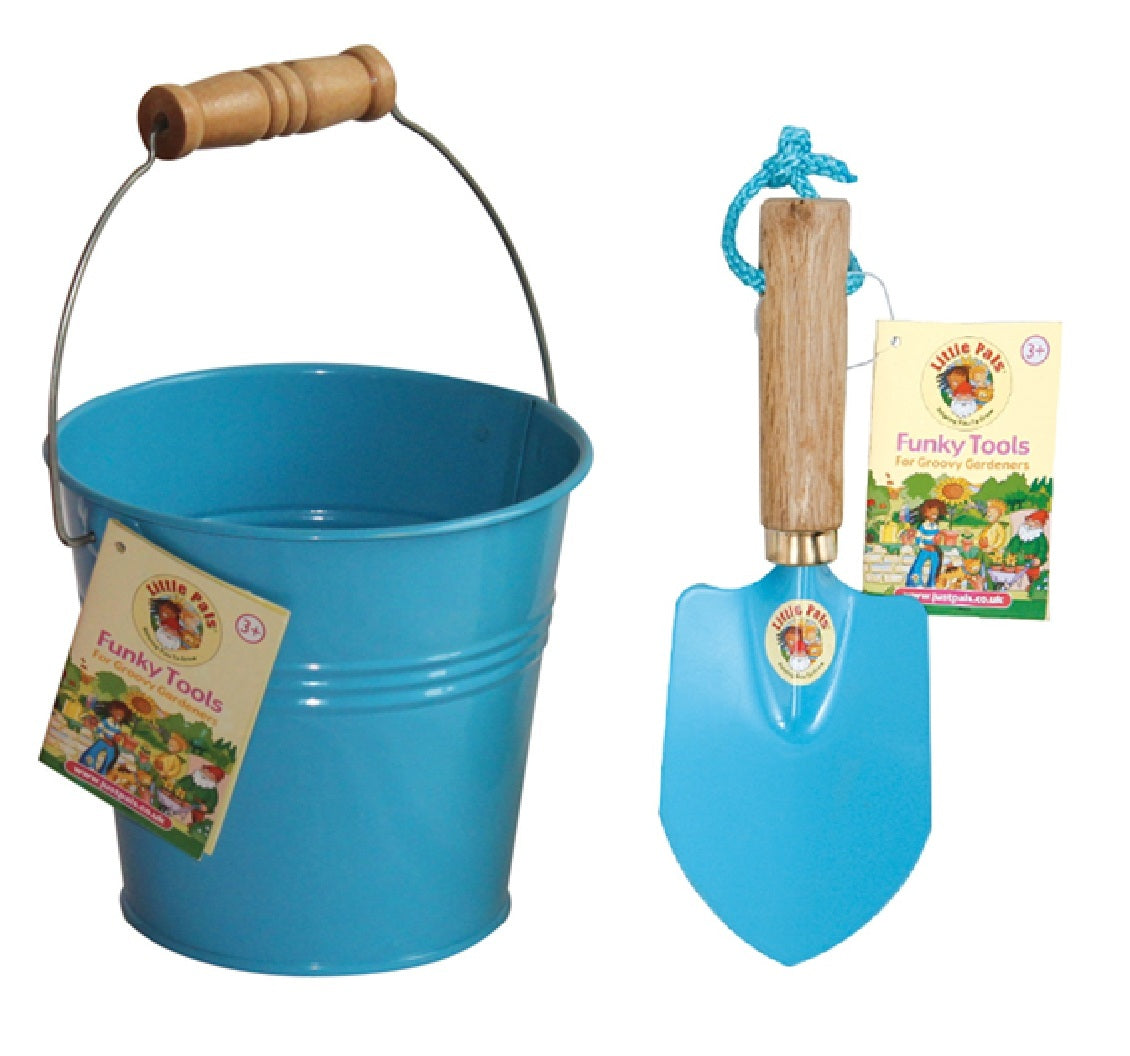 Blue Bucket and Trowel Set