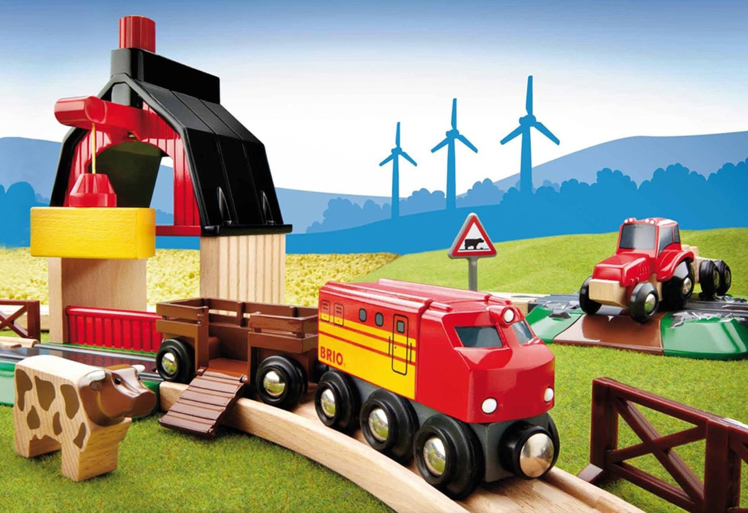 Brio Farm Train Set
