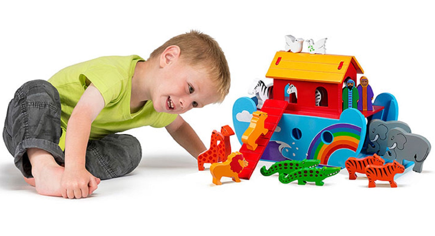 Small Wooden Rainbow Ark