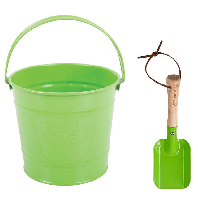 Childrens Green Bucket and Spade