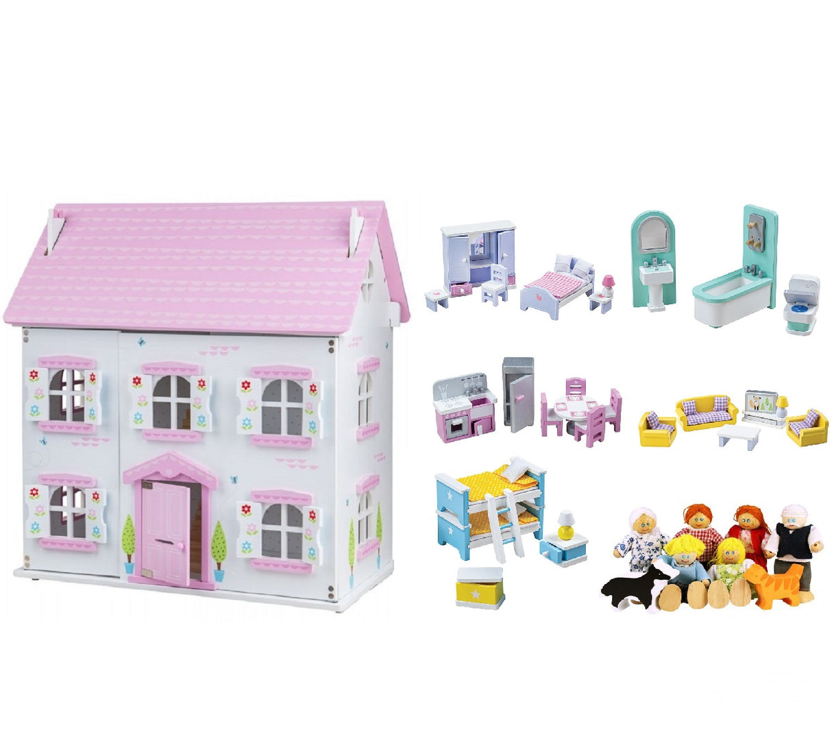 Butterfly Cottage Dolls House Bundle