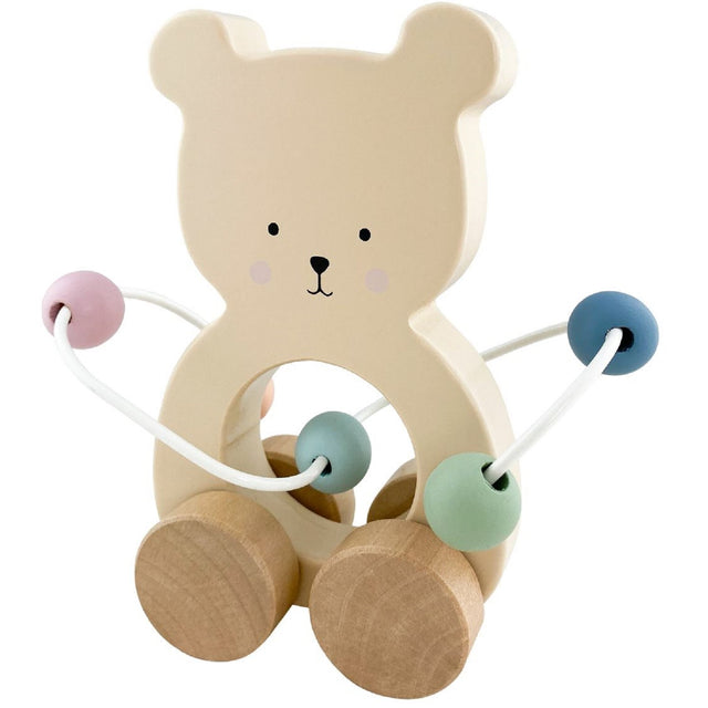 Push Along Teddy with Bead Frame