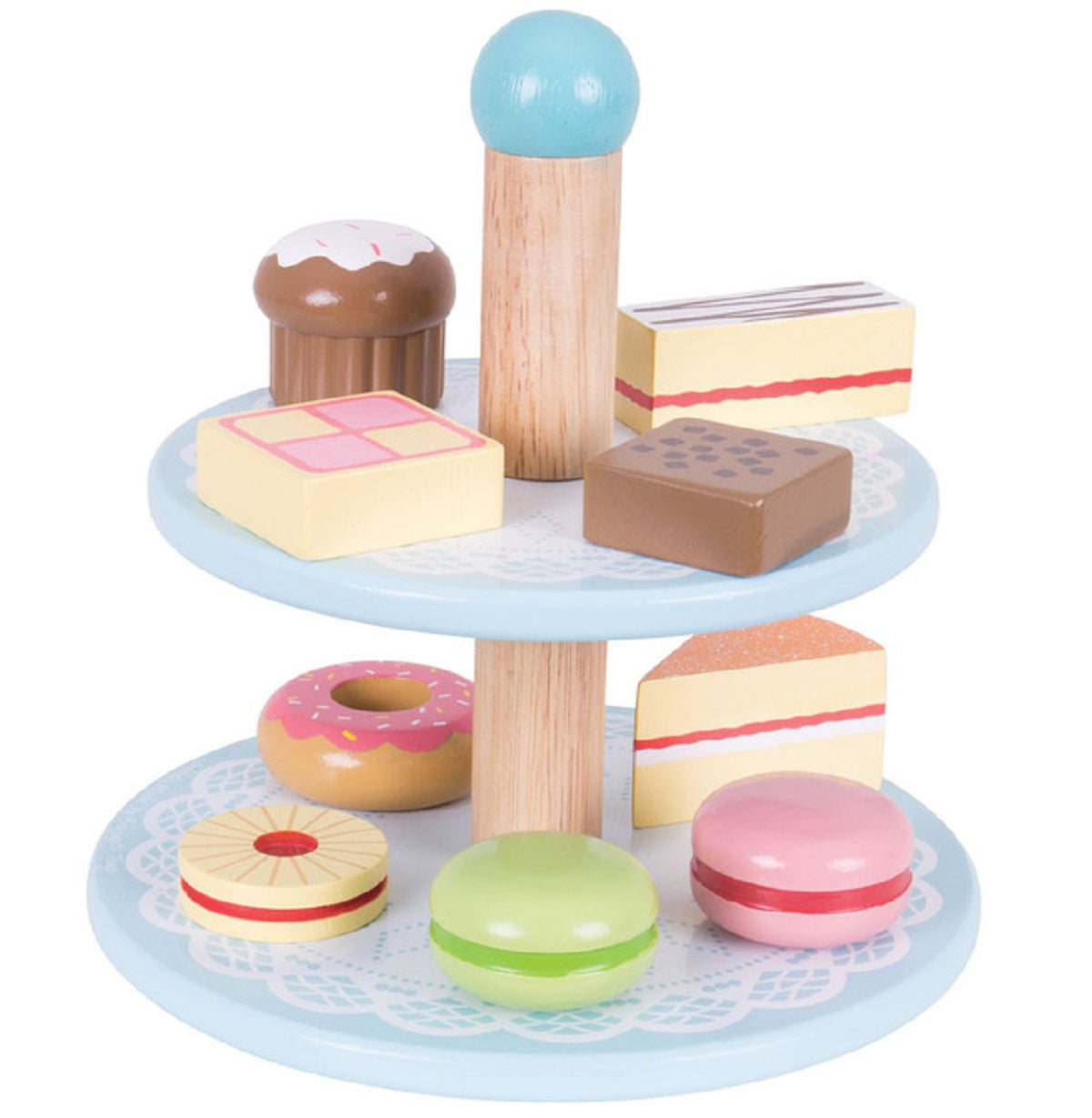 BigJigs Cake Stand with 9 Cakes