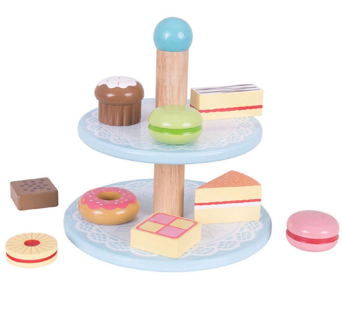 BigJigs Cake Stand with 9 Cakes