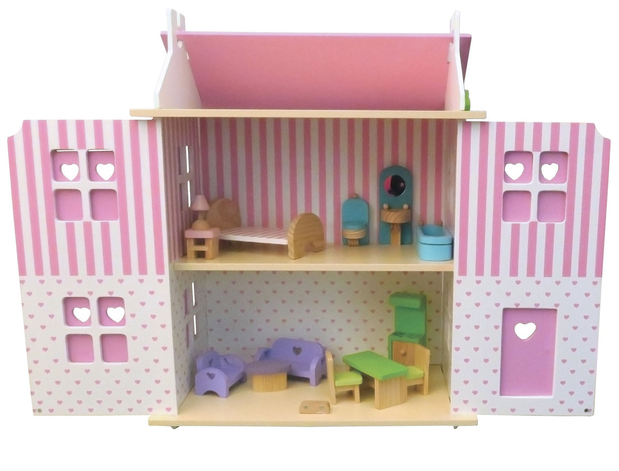 Candy Cottage Dolls House with Furniture