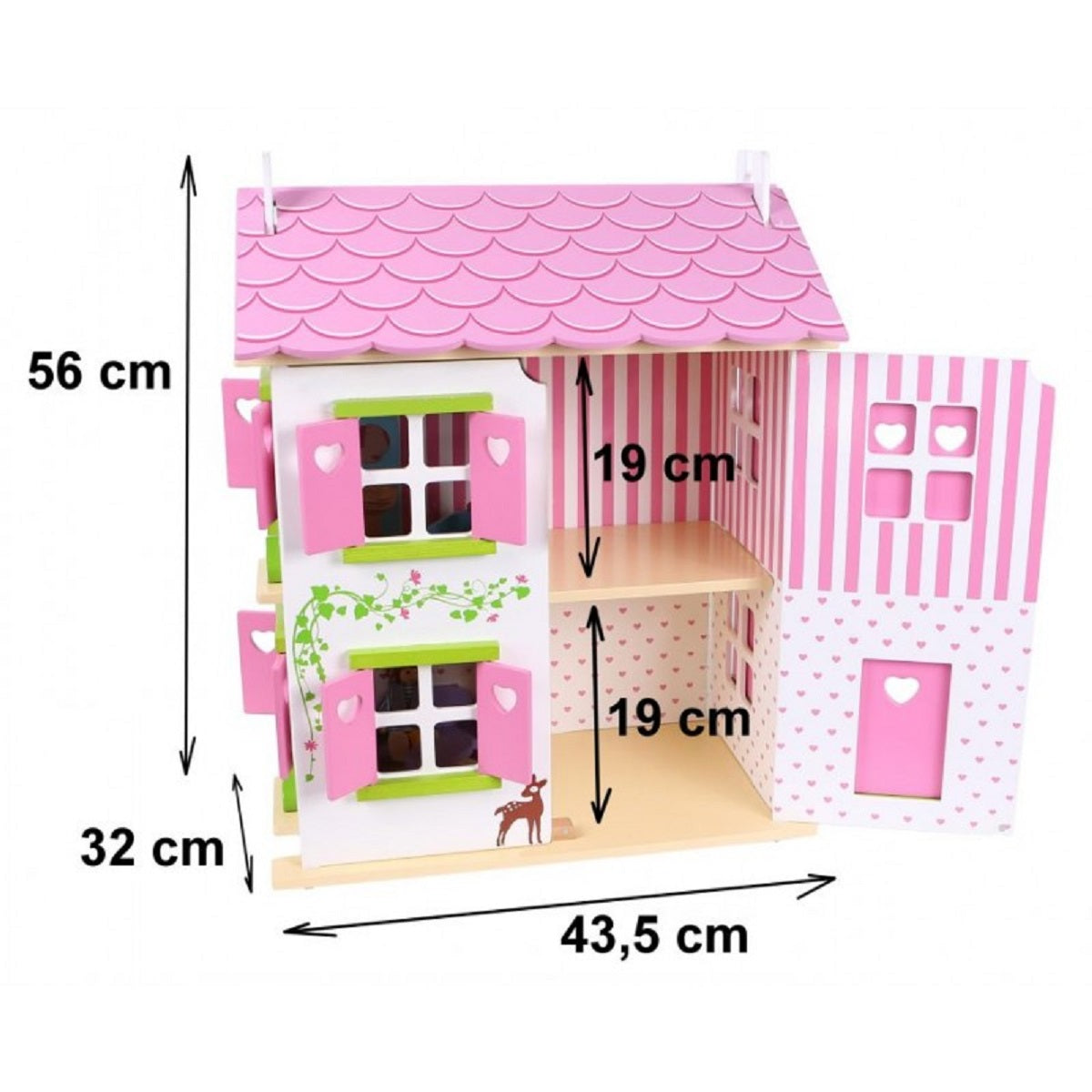 Candy Cottage Dolls House with Furniture