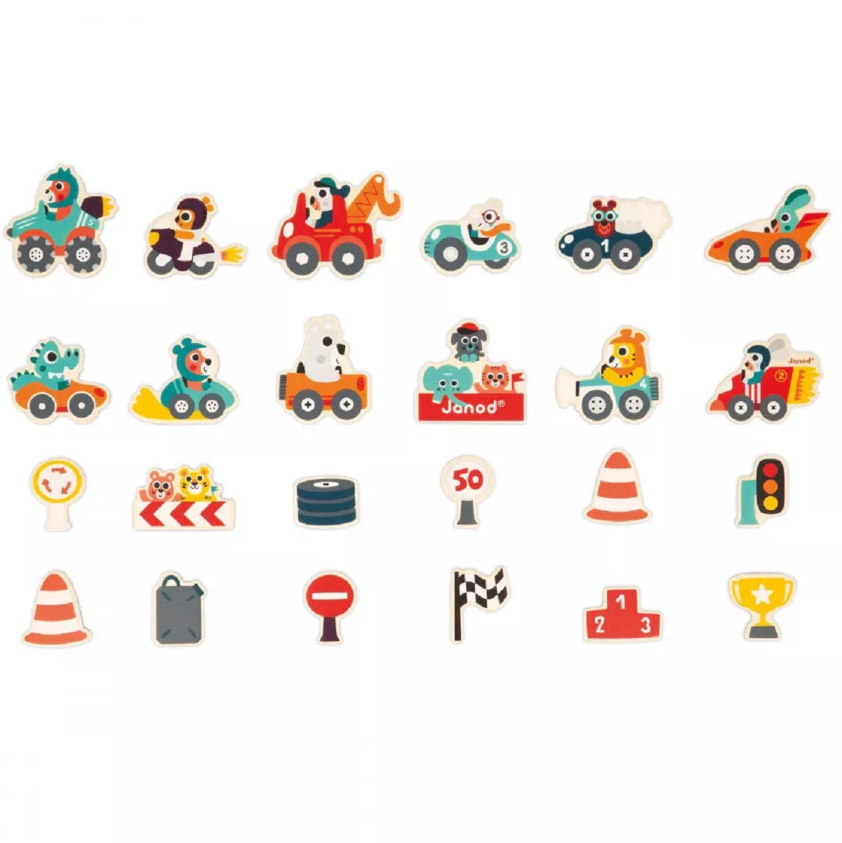 Car Magnets Set - 24 Pieces