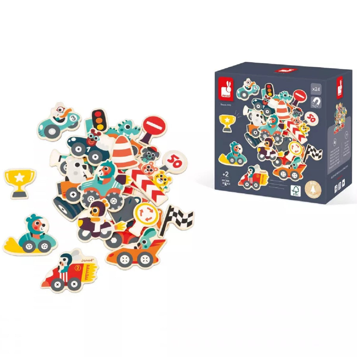 Car Magnets Set - 24 Pieces